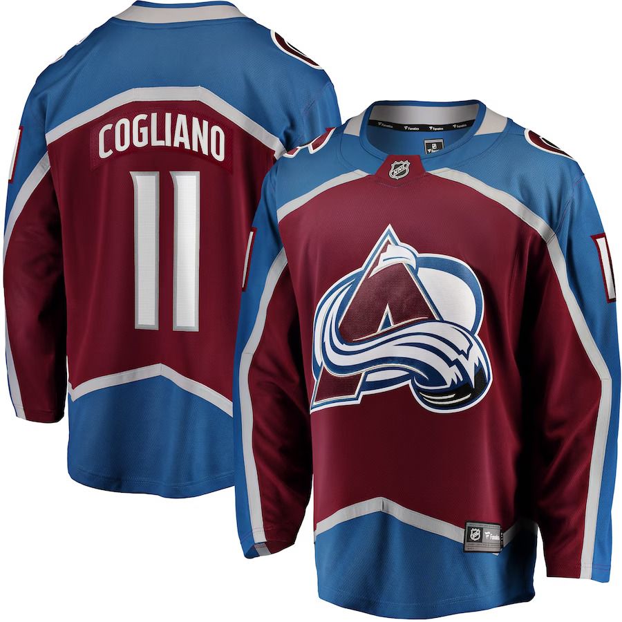 Men Colorado Avalanche #11 Andrew Cogliano Fanatics Branded Burgundy Home Breakaway NHL Jersey